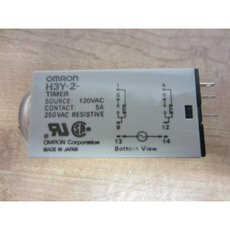 Omron H3Y-2-AC120-5S Timer 0-5 Seconds - New No Box