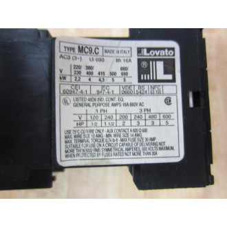 Lovato MC9.C MC9C Contactor - Used