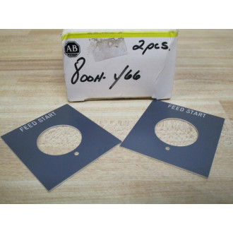 Allen Bradley 800H-Y66 Legend Plate 800HY66 (Pack of 2)