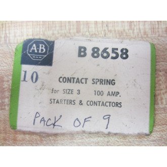 Allen Bradley B8658 B-8658 Contact Spring (Pack of 9)