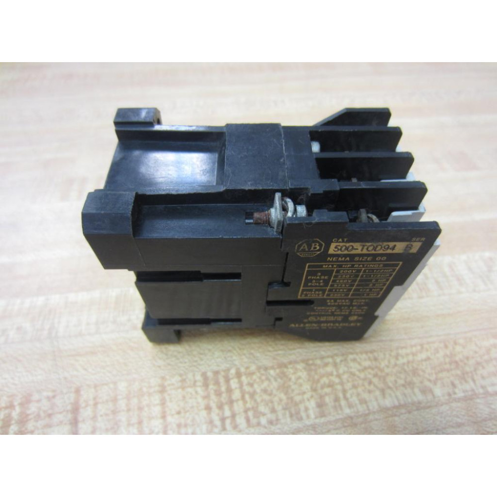 Allen Bradley 500-TOD94 Contactor 500-T0D94 Series B - Used