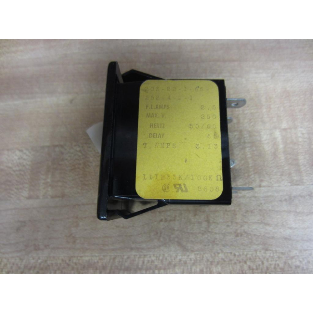 Airpax 203-22-1-65-252-4-1-1 Switch 20322165252411 - Used