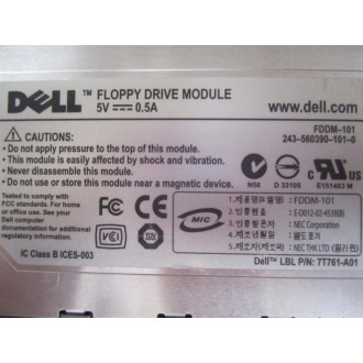 Dell 7T761-A01 Floppy Drive Module 7T761A01 - Used