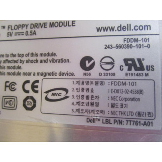 Dell 7T761-A01 Floppy Drive Module 7T761A01 - Used