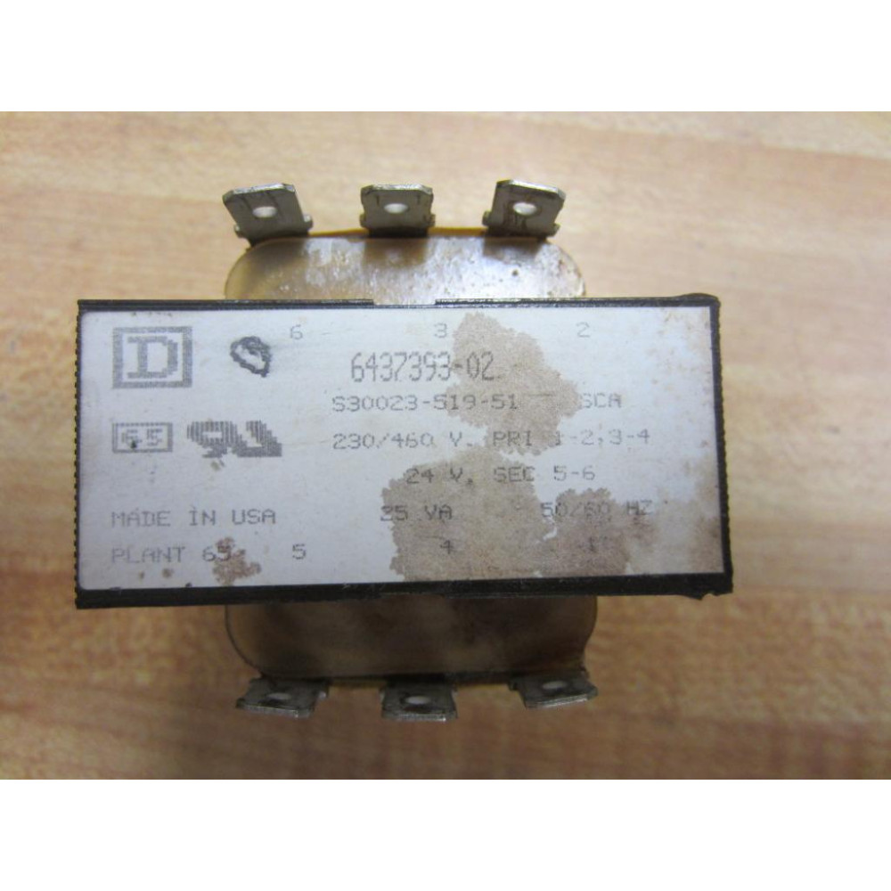 Square D 6437393-02 Transformer 643739302 - Used