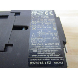 Telemecanique LC1-D12-01-F7 Contactor LC1D1201F7 023126 - Used