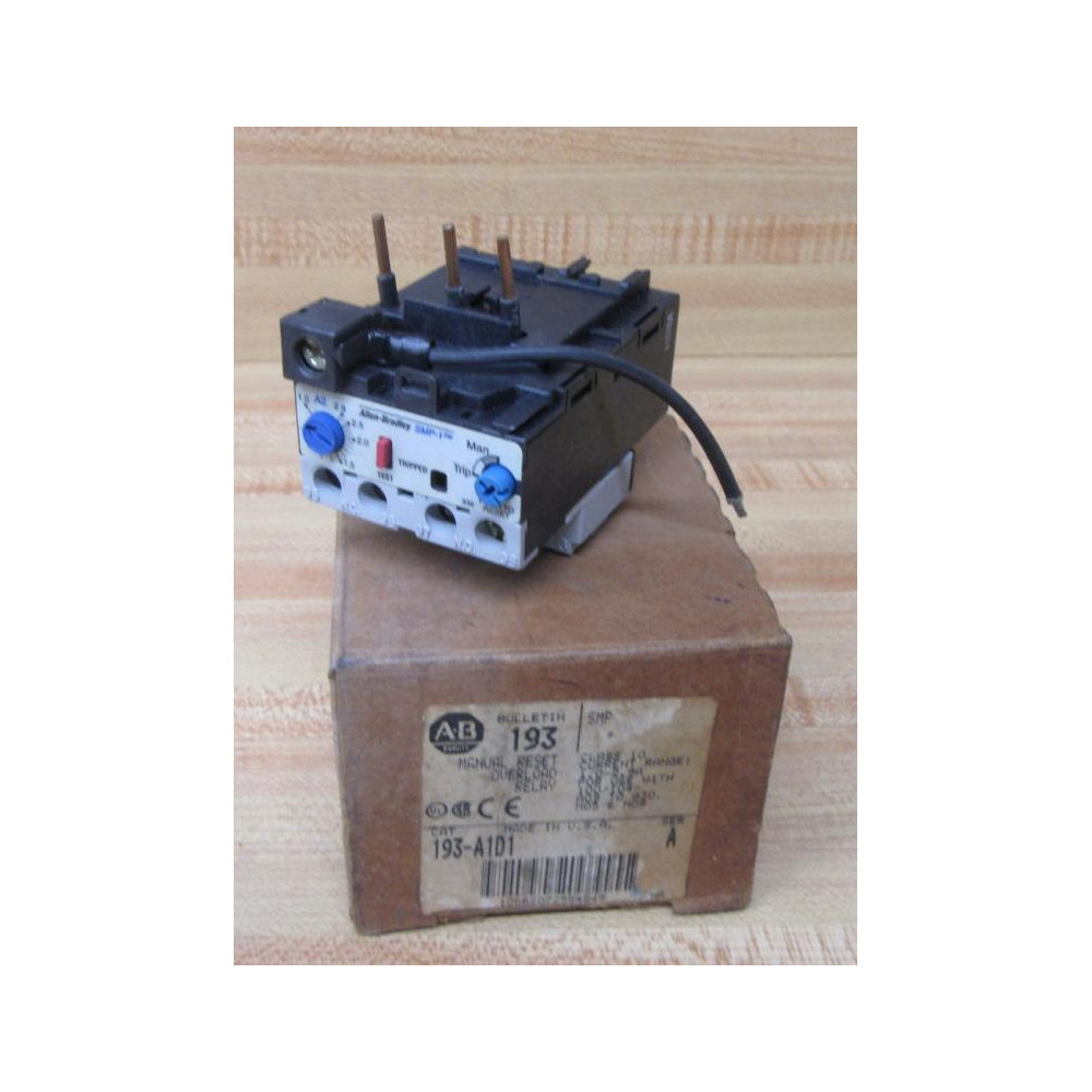 Allen Bradley 193-A1D1 Overload Relay 193A1D1 Series A 1-2.9A