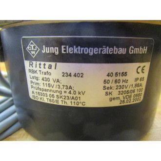 Rittal 234 402 Transformer 234402 - Used