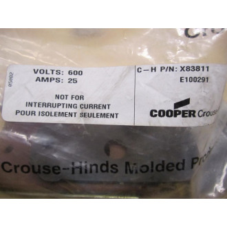 Cooper X8381-1 Flange Receptacle X83811 With Base