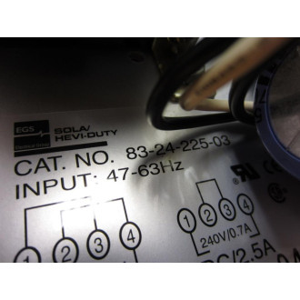 EGS SolaHevi-Duty 83-24-225-03 DC Power Supply 24Vdc