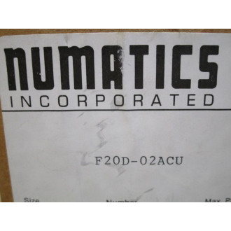 Numatics F20D-02ACU F20D02ACU
