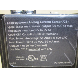 Veries Hawkeye Industries 721 Current Sensor - New No Box