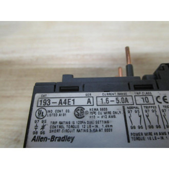 Allen Bradley 193-A4E1 Relay  193A4E1