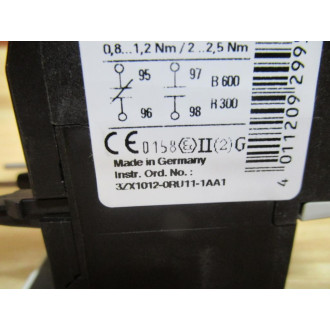 Siemens 3RU1-126-1EB0 Overload Relay 3RU11261EB0 - New No Box