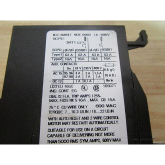 Siemens 3RU1-126-1EB0 Overload Relay 3RU11261EB0 - New No Box