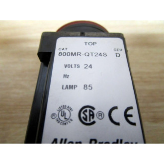 Allen Bradley 800MR-QT24S Red Pilot Light 800MRQT24S Series D - New No Box