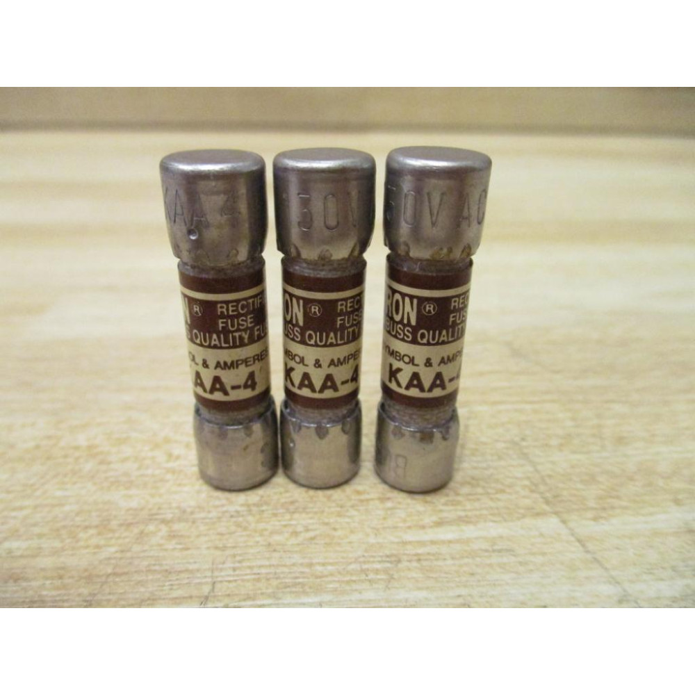 Bussmann KAA-4 Tron Rectifier Fuse KAA4 (Pack of 3) - New No Box