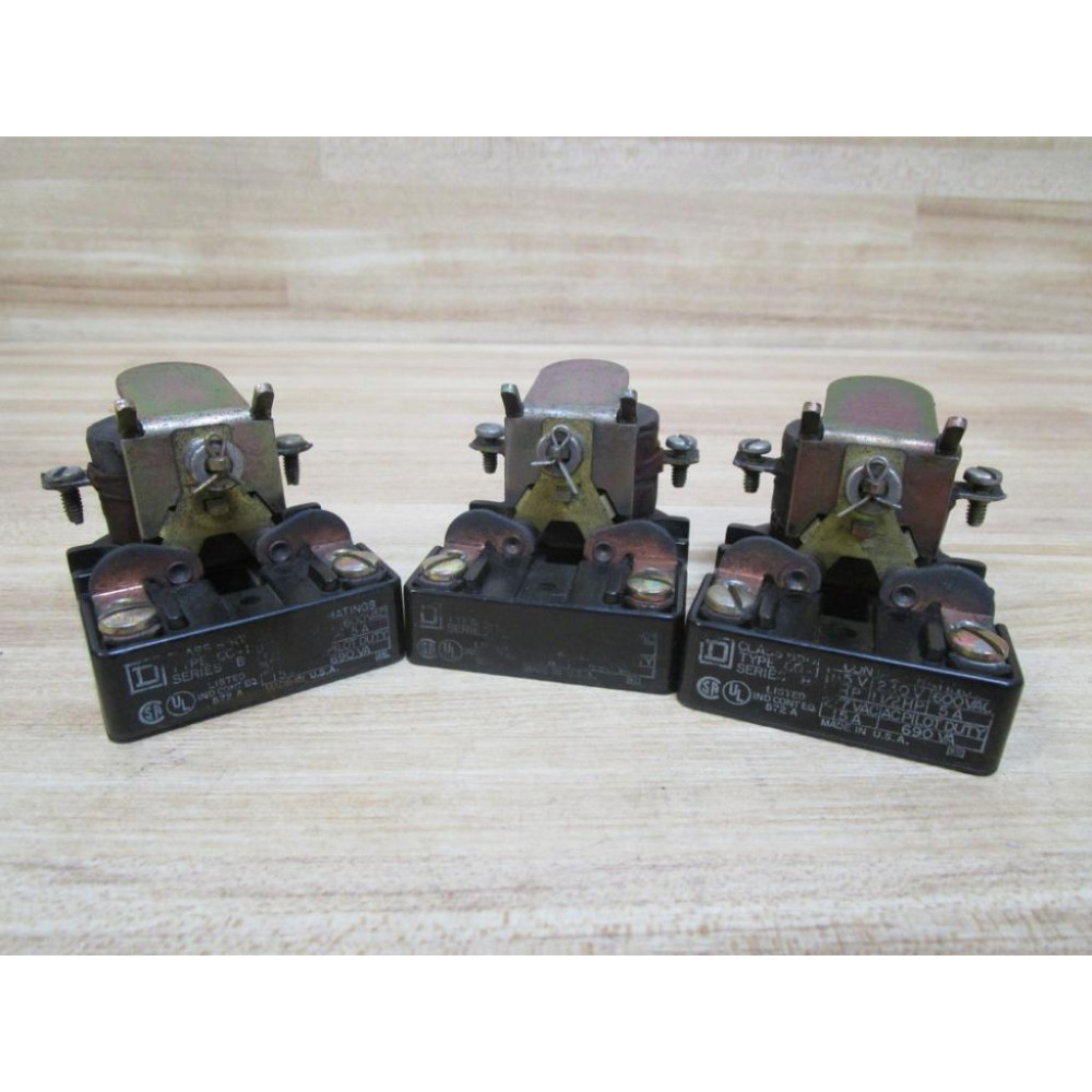 Square D 8051 CO-1 Relay (Pack of 3) - Used