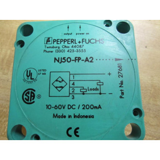 Pepperl + Fuchs 27681 Proximity Switch NJ50-FP-A2 NO BASE - New No Box