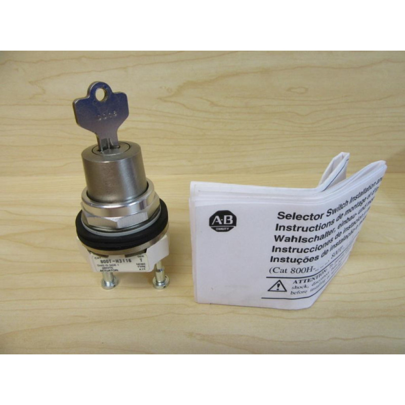 Allen Bradley 800T-H3116 Keyed Selector Switch 800TH3116 - New No Box