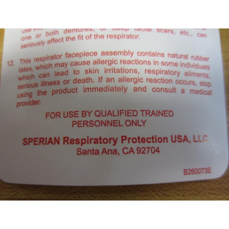 Sperian 772000 Survivair Opti-Fit APR Facepiece Respirator 7720 - New No Box