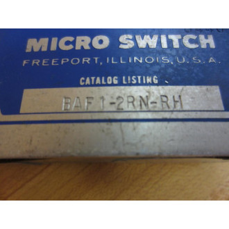 Micro Switch BAF1-2RN-RH Limit Switch wPlunger BAF12RNRH - New No Box