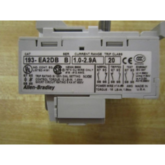 Allen Bradley 193-EA2DB Relay Overload 193EA2DB