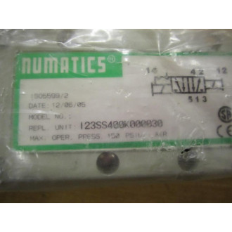Numatics 123SS400K000030 Valve Color White