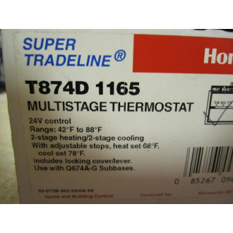 Honeywell T874D-1165 Multistage Thermostat T874D1165