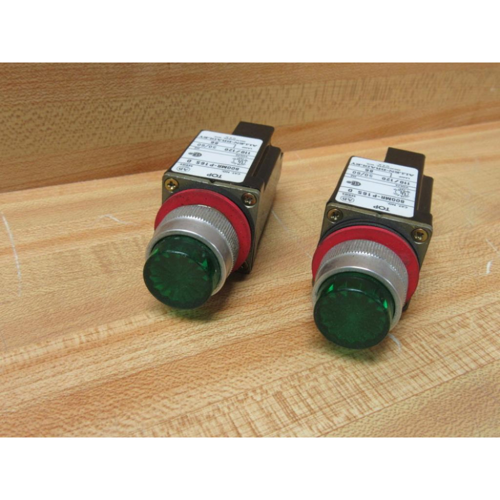 Allen Bradley 800MR-P16S GREEN Pilot Light 800MRP16S (Pack of 2) - Used