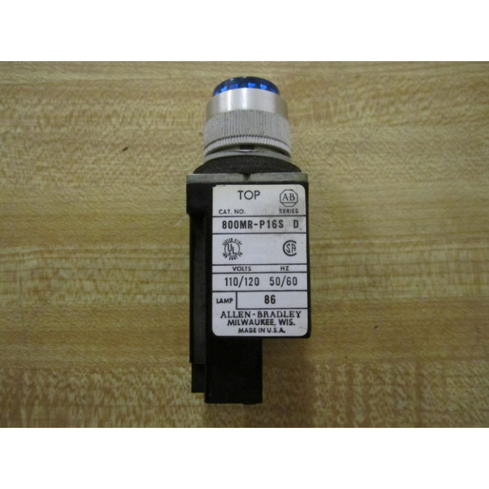 Allen Bradley 800MR-P16S BLUE Pilot Light 800MRP16S (Pack of 8) - Used