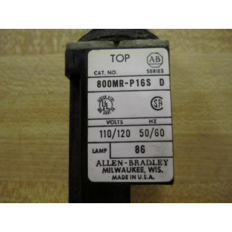 Allen Bradley 800MR-P16S GREEN Pilot Light 800MRP16S (Pack of 2) - Used
