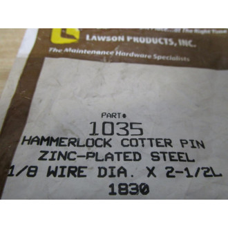 Lawson 1035 Hammer Lock Cotter Pin (Pack of 43) - New No Box