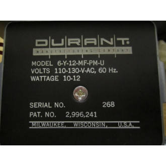 Durant 6-Y-12-MF-PM-U 6-Y-12MFPM Counter 110-130VAC