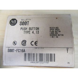 Allen Bradley 800T-FC16A Push Button Unit 800TFC16A