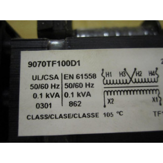 Square D 9070TF100D1 Transformer 9070-TF100D1 - New No Box