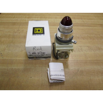 Square D 9001 TP-21R2 Red Lens Pilot Light Series H