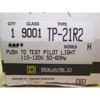 Square D 9001 TP-21R2 Red Lens Pilot Light Series H
