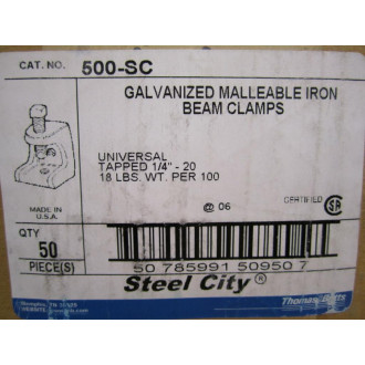 Thomas And Betts 500-SC Steel City Beam Clamps (Pack of 50)