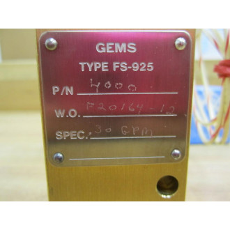GEMS 4000 FS-925 Flow Switch