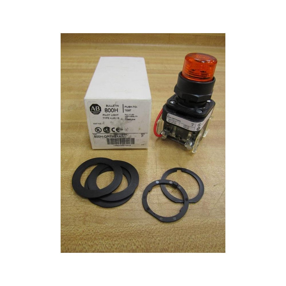 Allen Bradley 800H-QRTH24A Pilot Light Ser. F