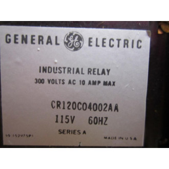 GE General Electric CR120C04002AA Relay Ser. A - New No Box