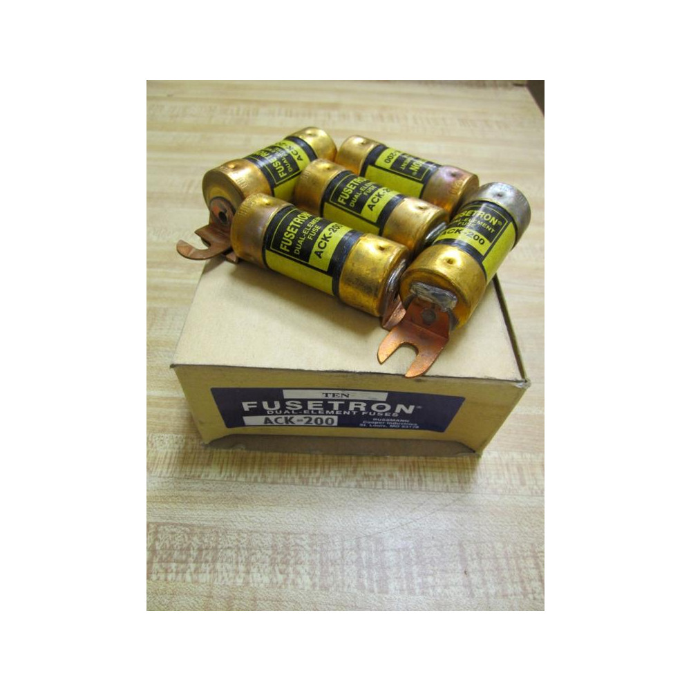 Bussmann ACK-200 Fusetron Dual Element Fuse (Pack of 5)