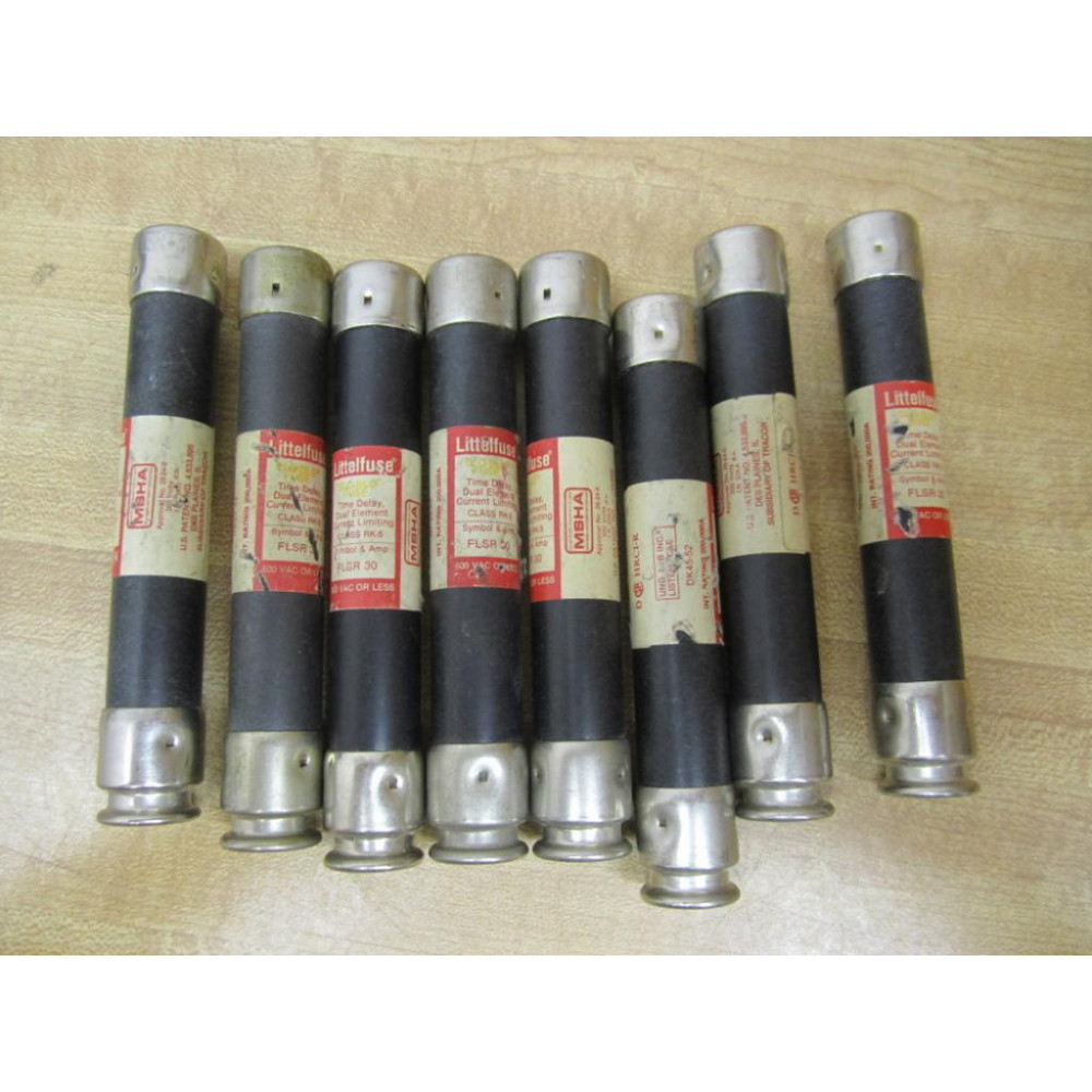 Littelfuse FLSR-30 Fuse Cross Ref 486L36, FLSR030 (Pack of 8) - Used