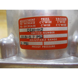 Barksdale D1H-H2 Pressure Switch - New No Box