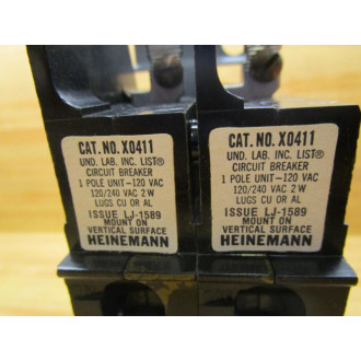 Heinemann 2X0411 Circuit Breaker 2X0411