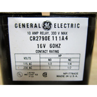 General Electric 2790E111A4 Relay  CR2790E111A4
