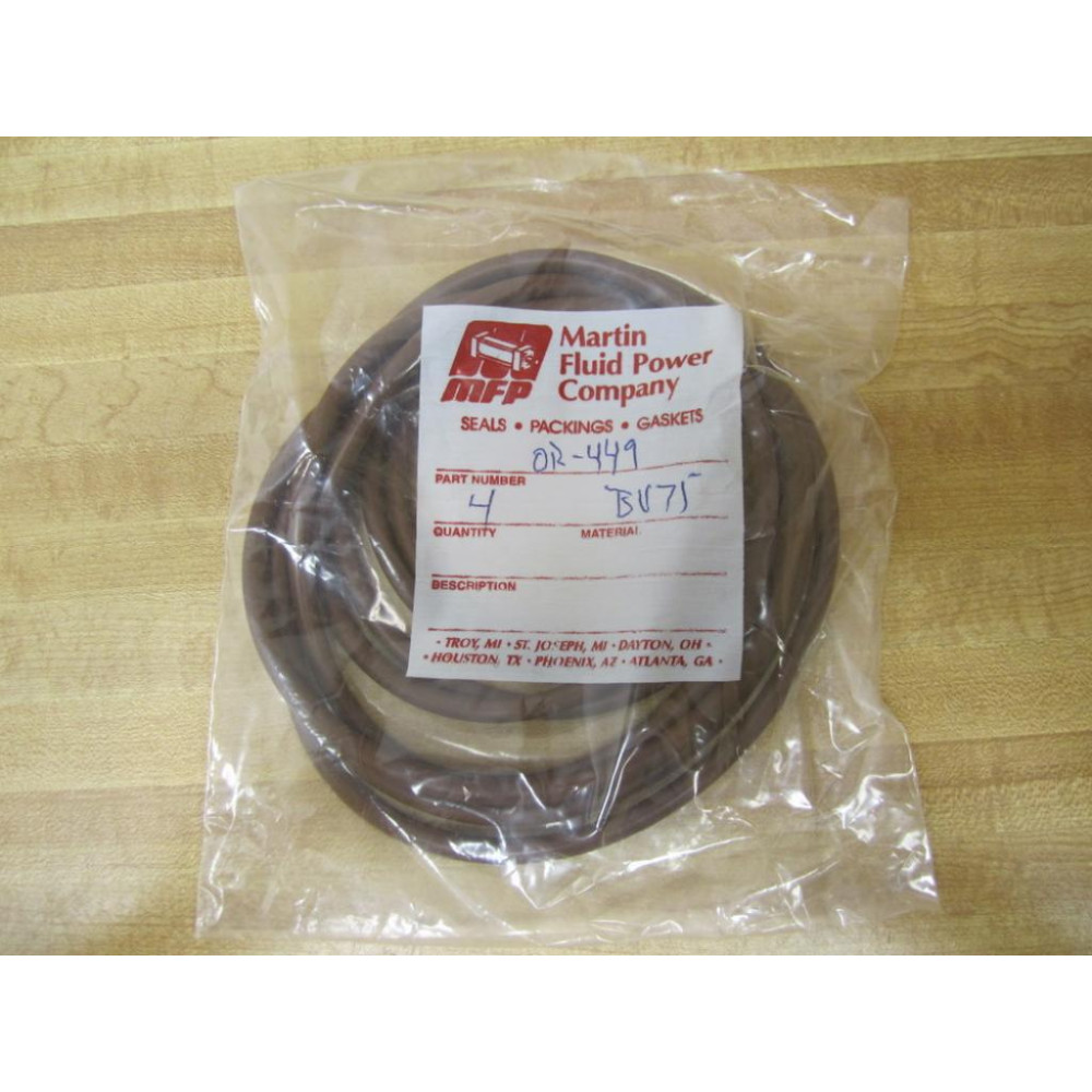 Martin Fluid OR-449BV75 Pack Of 4 O-Rings
