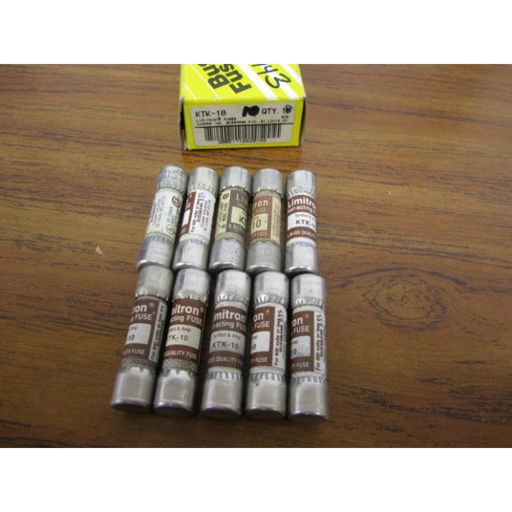 Buss KTK-10 Bussmann Fuse Cross Ref 4XC42 (Pack of 10)