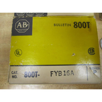 Allen Bradley 800T-FYB16A Push Button Switch 800TFYB16A Series P